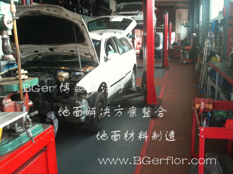 汽車修理廠維修間地板,維修工位地板膠